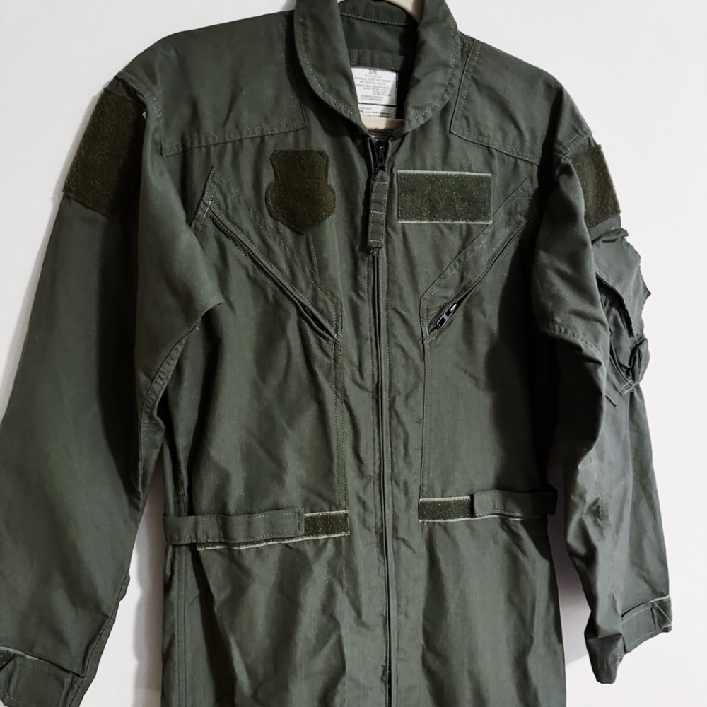 Dark Green Military Coveralls - Picture 2 of 9